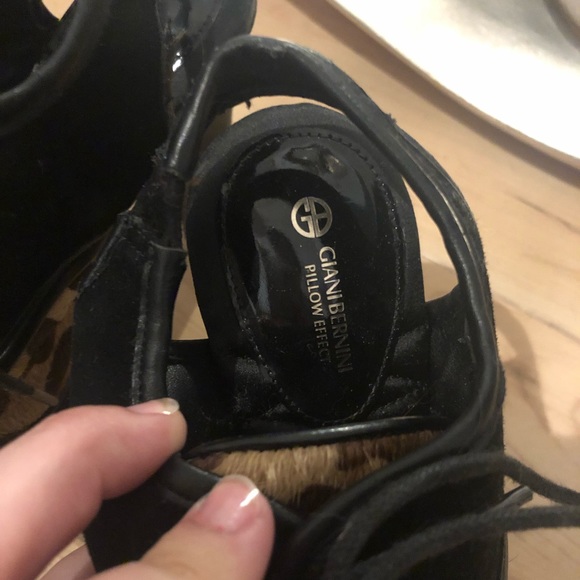 Designer real cow fur heels - Picture 3 of 6